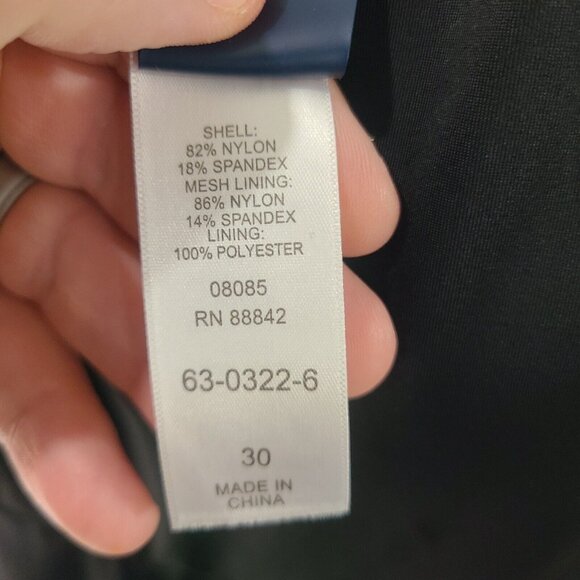 Swimsuits For All 30 Plus Size Scalloped Gold Hem Black NWOT - Picture 5 of 6